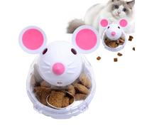 Cat Food Ball Dispenser - Mouse Tumbling Slow Feeder Treat Toy | Interactive Feeding Ball For Small Cats | Prevents Obesity Through Diet And Exercise, Trains