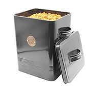 Cat Food Biscuit Tin - Food Storage Tin for Cat Food Black