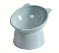 Cat Food Bowl，Anti Vomiting Tilted Raised 15 Degrees Elevated Pet Bowls Raised Whisker Friendly Cat Dish Plastic Slanted Stand for Indoor Pet Food Water Feeder (Grey)