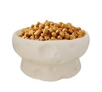 Cat Food Bowl, Cat Feeding and Hydration Bowl, Ceramic Raised Non-Slip Cheese Shape for Puppies Home Hydration Dry and Wet Food Kitchen Animals