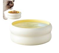 Cat Food Bowl - Ceramic and Dog Water Feeding Dish for Pets, Microwave Safe Kittens Puppies, Indoor Outdoor Use, Easy to Clean, Stable Non-Slip Design, Pet-Friendly Material, Single Pack