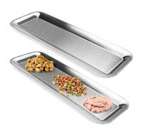 Cat Food Bowl,Extra Wide Stainless Steel Bowls for Multi-Cat Family and Flat Face Cats,Anti Whisker Fatigue Dishes Non Slip Shallow Kitten Plates for Food and Water(2 Pack)