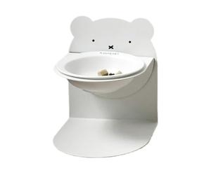 Cat Food Bowl, Slow Down Eating Dish, 6 Inches Height Adjustable Tilted Meal Holder with Non-Slip Base, Pet Feeding Bowl with Ergonomic Design, Animal Food Dish for Balcony