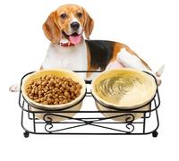 Cat Food Bowl,Water Feeder with Stand - Ceramic Dog Food Water Bowl | Pet Supplies for Small Dogs Puppy Travel Indoor Outdoor