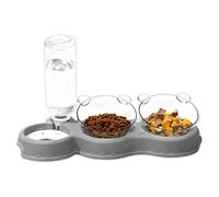 Cat Food Bowls - Automatic Non-Slip Drinker - Cat Bowl with Vibrissa Protection Water Dispenser, for Small, Medium & Large Animals, Cat Litter Tray, Domestic Environment, Night Time, Balcony, Long