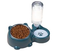 Cat Food Bowls Stainless Steel Pet Bowl ， Feeder， Removable Cat Feeder and Water Dispenser， Two In One Partition Set， and Food Dispenser， Dog Water ， Slanted Design