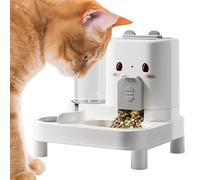 Cat Food Dispenser | 2 Inch Automatic Pet Feeder - Docuable Waterer for Home Puppy Rabbit Outdoor