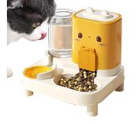 Cat Food Dispenser - Pp Pet Automatic 2 in 1 Feeder, Smart Waterer Bowl | Large 1800ml Meal Station with 800ml Tank for Indoor Kitten Nutrition, Puppy Bunny Hydration, Outdoor Vacation Home