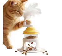 Cat Food Dispensing Station - 13.2x13.5x14.2cm, Engaging Mental Stimulation, Slow Eating Puzzles | Daily Mealtime Routine Enrichment Exercise Feline Canine Training Tool Pet Birthday Gift Holiday