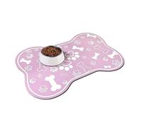 Cat Food Mat 1pc Bone-Shaped Quick-Dry Pet Feeding Mat With Non-Slip Rubber Backing - Stain-Resistant Mud Dog Cat Bowl Placemat(Color 5,30x50cm)