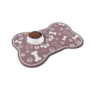 Cat Food Mat 1pc Bone-Shaped Quick-Dry Pet Feeding Mat With Non-Slip Rubber Backing - Stain-Resistant Mud Dog Cat Bowl Placemat(Color 1,50x80cm)