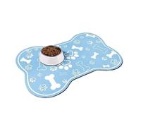 Cat Food Mat 1pc Bone-Shaped Quick-Dry Pet Feeding Mat With Non-Slip Rubber Backing - Stain-Resistant Mud Dog Cat Bowl Placemat(Color 3,30x50cm)