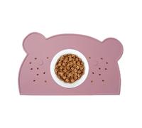 Cat Food Mat, Dog Bowl Mat, Raised Edges Cat Food Pad, Washable Non-Slip Silicone Pad, Spilled Bear Bowl for Puppy Kittens, Floor Indoor, Outdoor, Outdoor