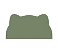 Cat Food Mat, Silicone Non Slip Dog Bowl Mat Waterproof Cat Feeding Mat Stop Food Spills and Water Messes Out to Floor Pet Food Mat (Olive Green, 44x25 cm)