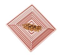 Cat Food Puzzle Mat - Waterproof Interactive Reflection Tray, Flexible Silicone No Slip | Playful Brain Awakening Accessory with Wood Distributor