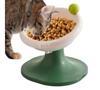Cat Food, Raised Cat Bowls | Ceramic Cat Food Bowls Tilted | Whisker Friendly Feeder Stand, Adjustable Size, Cute Pet Food Dish for Homes