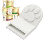 Cat Food Spatula, Cute Paw Shape Non Slip Gadget, Silicone Can Scraper with Integrated Can Opener for Pet, Kitten, Kitchen, Ensuring Zero Waste Feeding Food Grade Material