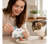 Cat Food Squeezer Dispenser Tool for Wet Lickable Treats Premium Pet Strip Squeezer Feeding Spoon Mess-Free Cat Treats Puree Paste (White)