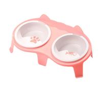 Cat Food & Water Bowl Set, Double Cat Food Bowls | Ceramic Pet Bowl Set | Raised Inclined Bowls With Water Dispenser And Stand, Cat Plates