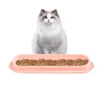 Cat Food Water Bowls - Angled Bowls, Long Bowls | Ergonomic Raised Design, Anti-Stress Solution Pet Meal with Comfort, Enhanced Hygiene While On the Go