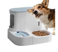 Cat Food Water Dispenser, Automatic Pet Feeder, 3L Detachable Dry Food Container with Easy Refill Design, Convenient Water Feeder with Transparent Reservoir, Feeding Accessory for Home Indoor Vacation