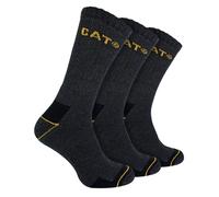 CAT Footwear Mens 3 Pack Real Work Cotton Socks - 11-14 UK - Charcoal