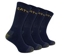 CAT Footwear Mens 4 Pack Premium Cotton Work Socks - 6-9 UK - Navy