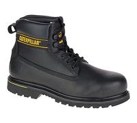 Caterpillar Work Boots Holton S3 Leather HRO SRC Black UK 7 Wide Fit