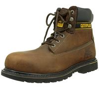 Caterpillar Work Boots Holton 12807 SB Steel Toe Cap Lace-Up Brown Men's
