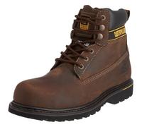 Caterpillar Men's Work Boot Holton 12807 Lace-Up Brown Wide Fit UK 13