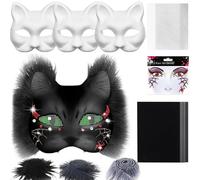 Cat for Creative Activities | Custom White Cat , Costume Accessory with Mesh Canvas and Felt for Artistic Crafts, Costume, Cosplay Masked Party, Men Women