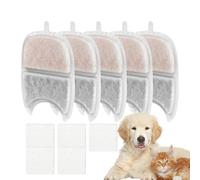 Cat Fountain Filter - 5 x Refill Filters with Sponges for Drinking Water Dispenser - Triple Filter System for Drinking Water Systems in the Home and Living Area