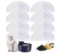 Cat Fountain Filter Pack of 8 Filter Cat Fountain Filter for Cat Fountain with Carbon Filter and Foam Filter Drinking Fountain Cat Replacement Filter for Dhohoo 2.5 L Cat Drinking Fountain