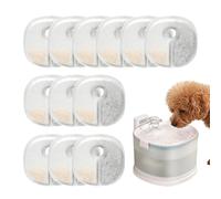 Cat Fountain Filter Replacement - Triple Filter Replacement Filter Set | 12 Pieces Filters for Kittens Drinking Bowls - For Kennels, Daily Use, Home, On the go, Ceramic, Stainless Steel and Regular