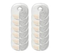 Cat Fountain Filter, Triple Filter Interchangeable Filter Set, Pack of 12 Filters for Cats Drinking Fountains, for Indoor Use, On the Go, Made of Ceramic, Stainless Steel, Healthy Drinking Fountain