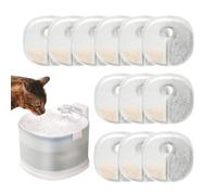 Cat Fountain Filter - Triple Filter Replacement Filter Set - 12 Pieces Automatic Cat Fountain Filter - For Kennels, Daily Use, Home, On the go, Ceramic, Stainless Steel and Regular