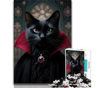Cat from An Aristocratic Family 1000 Piece Jigsaw Puzzles for Teenagers,Family Game Stress Reliever Difficult Challenge Artists Collection,Fine Art (50x75cm)