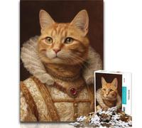Cat from An Aristocratic Family 1000 Piece Jigsaw Puzzles for Teenagers Gifts,Staycation Kill Time with Fully Interlocking Randomly Shaped Pieces 50x75cm