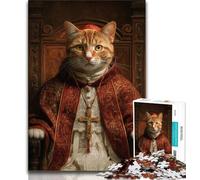 Cat from An Aristocratic Family Jigsaw Puzzles for Adults 1000 Pieces,Help The Brain Exercise Addictive Toys to Cultivate Patience Great Gift (50x75cm)