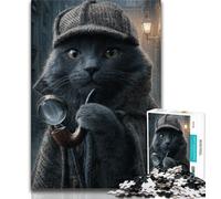 Cat from An Aristocratic Family JigsawPuzzle 1000 Pieces for Adults,Challenging To Complete But Fun And Humorous Unique Home Decor And Gifts (50x75cm)