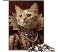 Cat from An Aristocratic Family Jigsaws Puzzles 1000 Pieces for Adults Gifts, Suitable for Ages 14 And Up Toy Wall Decor Birthday And Unique Gifts (50x75cm)