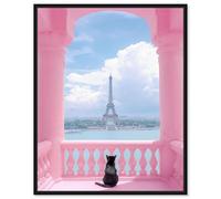 Cat From the Balcony Canvas Print Fashion Art by Art Remedy, Black Frame, 24 x 30
