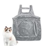 Cat Front Carrier,Adjustable Pocket Coral Fleece Sack,Coral Fleece Wearable Cat Carrier - for Kitten Small Medium Breed Grooming Claw Care Walking Travel