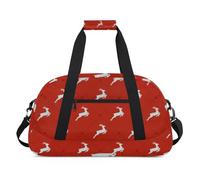 Cat Fun Texture Gym Bag Sports Duffle Bag Weekend Sleepover Duffel Bags Small Travel Tote for Overnight Workout Gymnastics Dance Ballet, Deer Animal Texture, 18.9 x 8.7 x 10.6 in, Duffel Bags