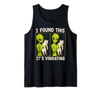 Cat Funny I Found This Its Vibrating Kitty Lover Tank Top