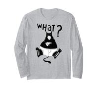 Cat funny pizza cats quotes kitten face cat pet fun Long Sleeve T-Shirt