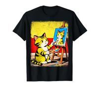 Cat Funny Streetwear Comic Design T-Shirt