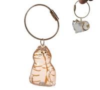 Cat Fur Keepsake Capsule Pendant, Fur-Ever Loved Cat Hair Memorial Pendant, Cat Fur Keepsake Keychain, Transparent Cat Hair Storage Pendant, Pet Hair Storage Bottle Gifts for Friends(A)