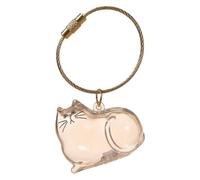 Cat Fur Storage Bottle Keychain My Pet’s Fur Container Transparent Cat Hair Storage Box Pendants Capsule Toys Pet Hair Container Collection Pet Memorial Gifts Accessories (cute fat cat)