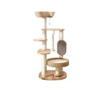 Cat Furniture 126 cm Cat Tower Rattan Tree with Big Basket